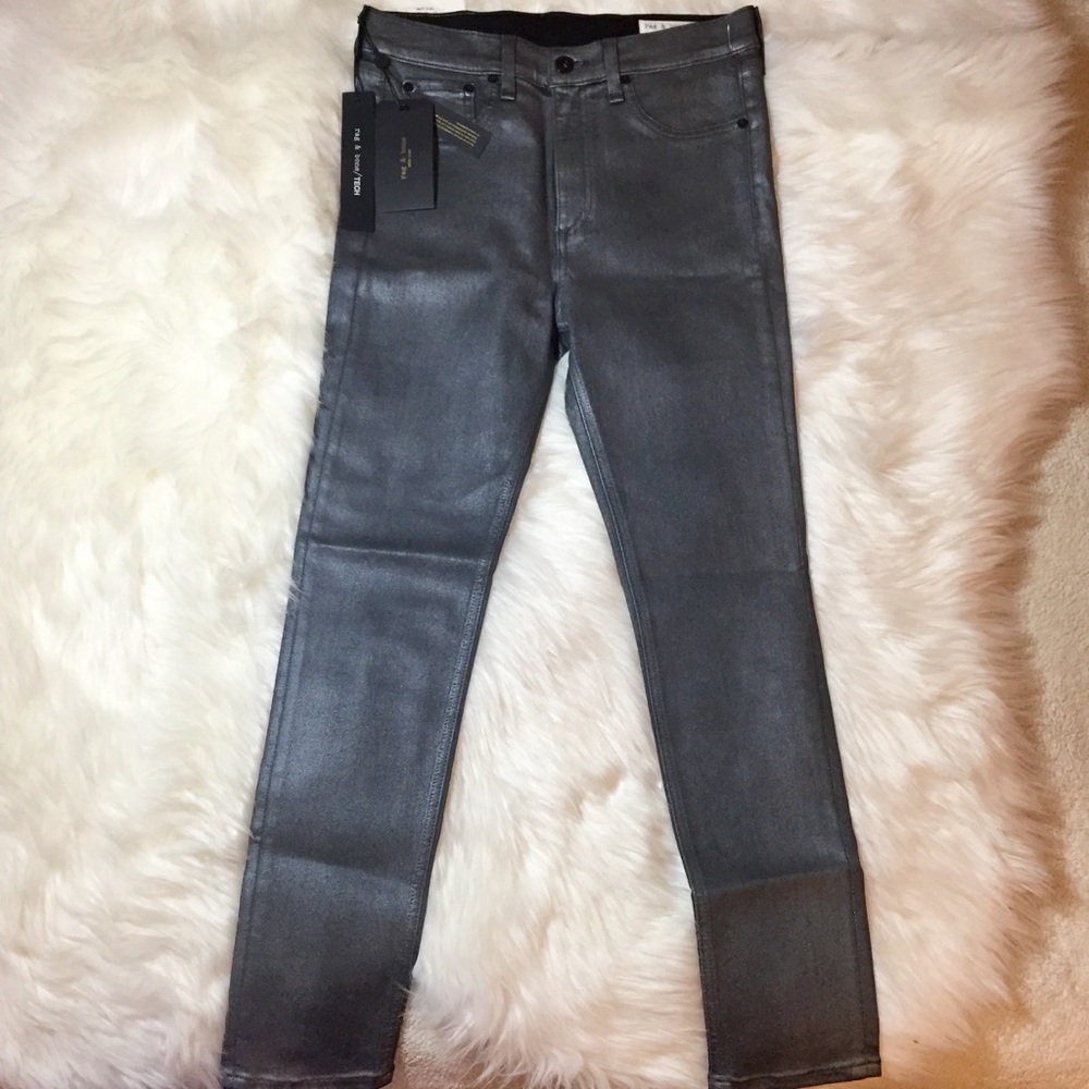 Rag & Bone high rise skinny gunmetal❤️NWT❤️sz29 - Picture 3 of 5